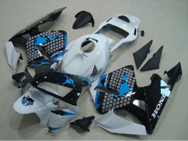 Carena Moto Honda CBR600RR 2003-2004 - Bianco Blu Nero Lucido