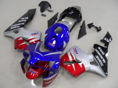 Carena Moto Honda CBR600RR 2003-2004 - Argento Rosso Blu Nero Lucido HRC Fabbrica