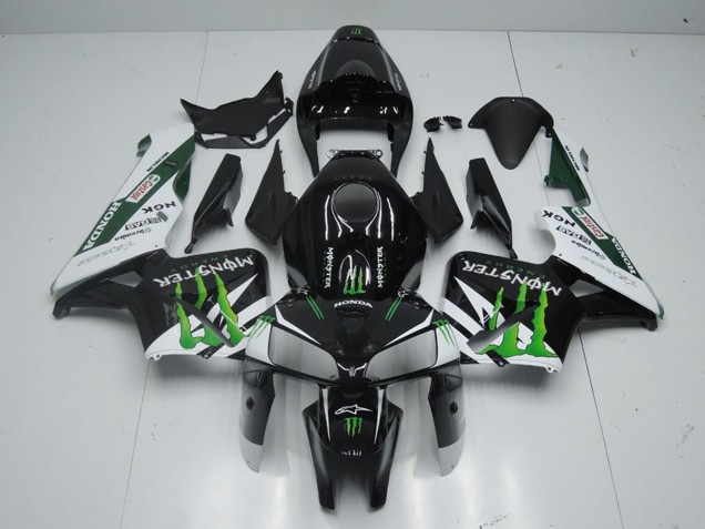Carena Moto Honda CBR600RR 2005-2006 - Nero Lucido Bianco Verde Mostro