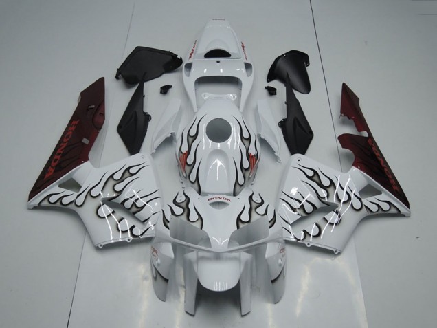Carena Moto Honda CBR600RR 2005-2006 - Bianco Nero Fiamma