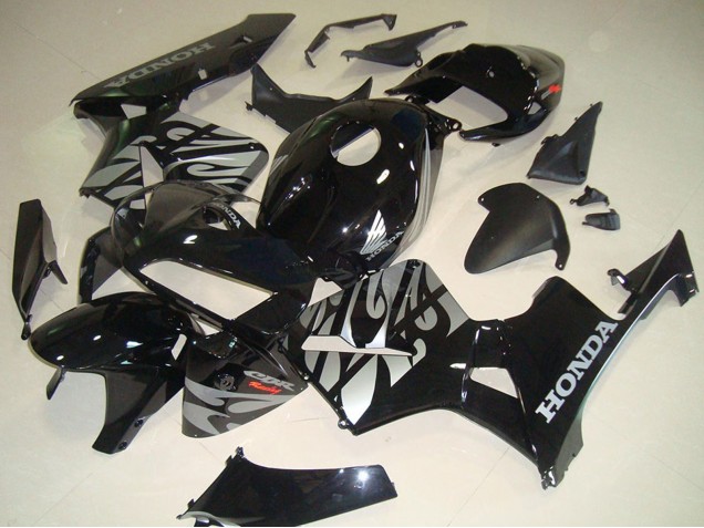 Carena Moto Honda CBR600RR 2005-2006 - Nero Lucido Argento Fiamma