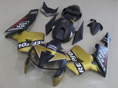 Carena Moto Honda CBR600RR 2005-2006 - Nero Opaco Oro Repsol Fabbrica