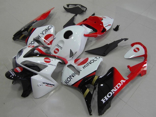 Carena Moto Honda CBR600RR 2005-2006 - Bianco Rosso Nero Lucido Konica Minolta