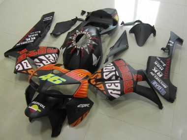 Carena Moto Honda CBR600RR 2005-2006 - Nero Opaco Arancia Giallo Rossi 46 Fabbrica