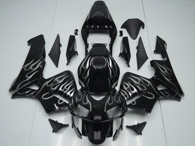 Carena Moto Honda CBR600RR 2005-2006 - Nero Lucido Argento Fiamma