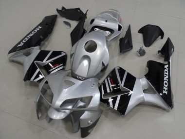 Carena Moto Honda CBR600RR 2005-2006 - Argento Nero Lucido Fabbrica