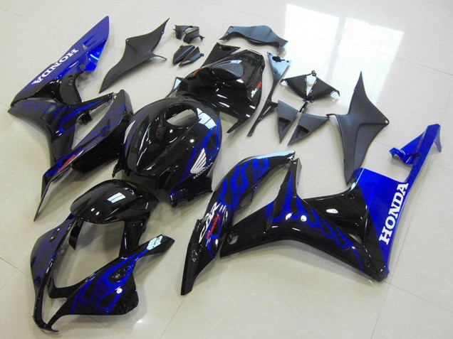 Carena Moto Honda CBR600RR 2007-2008 - Nero Lucido Blu Fiamma