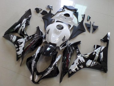 Carena Moto Honda CBR600RR 2007-2008 - Bianco Nero Lucido Leyla Fabbrica