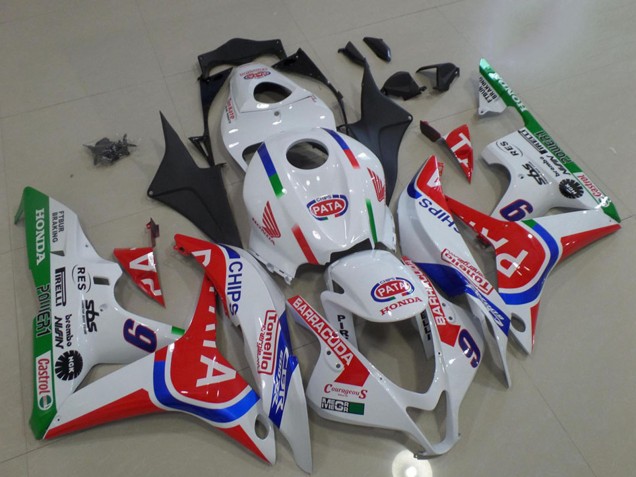 Carena Moto Honda CBR600RR 2007-2008 - Bianco Rosso Blu Verde Pata 6
