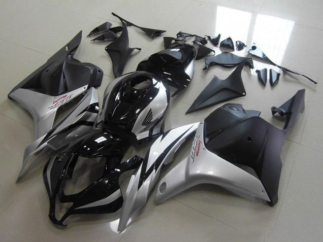Carena Moto Honda CBR600RR 2009-2012 - Argento Nero Lucido Nero Opaco