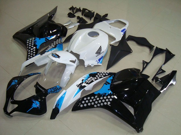 Kit Carena Moto Completo Honda CBR600RR 2009-2012 - Bianco Blu Nero Lucido