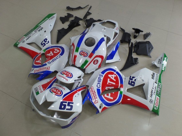 Carene Moto Honda CBR600RR 2013-2026 - Bianco Rosso Blu Pata 65