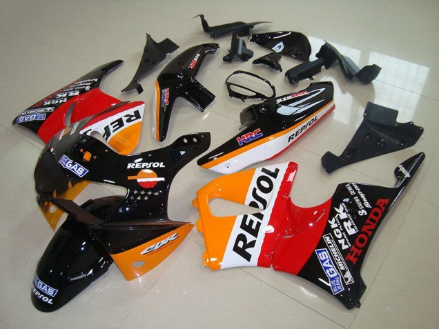 Carena Moto Honda CBR900RR 919 1998-1999 - Arancia Bianco Rosso Nero Lucido Repsol