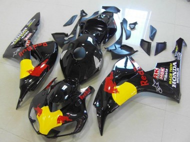 Carena Moto Honda CBR1000RR 2006-2007 - Nero Lucido Giallo Red Bull Fabbrica