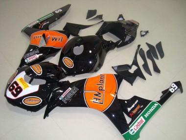 Carena Moto Honda CBR1000RR 2006-2007 - Nero Lucido Arancia Verde Hm Plant Corsa 69 Fabbrica