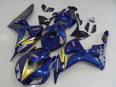 Carena Moto Honda CBR1000RR 2006-2007 - Blu Scuro Oro Banda Fabbrica