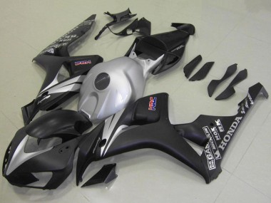 Kit Carena Moto Honda CBR1000RR 2006-2007 - Argento Nero Opaco Fabbrica