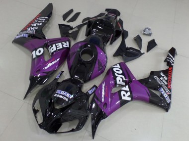 Carena Moto Honda CBR1000RR 2006-2007 - Nero Lucido Viola Repsol Fabbrica