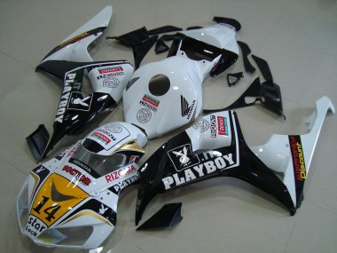 Carena Moto Honda CBR1000RR 2006-2007 - Bianco Giallo Nero Lucido Denso Playboy 14 Fabbrica