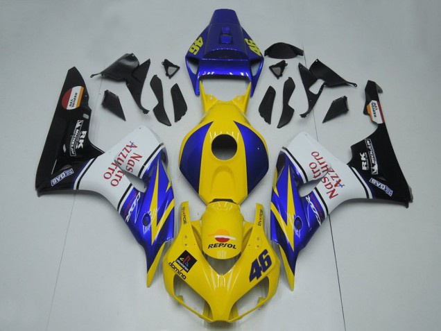 Carena Moto Honda CBR1000RR 2006-2007 - Blu Giallo Bianco Nero Lucido Rosso Nastro Azzurro