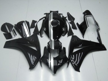 Carena Moto Honda CBR1000RR 2008-2011 - Nero Lucido Argento Banda Fabbrica