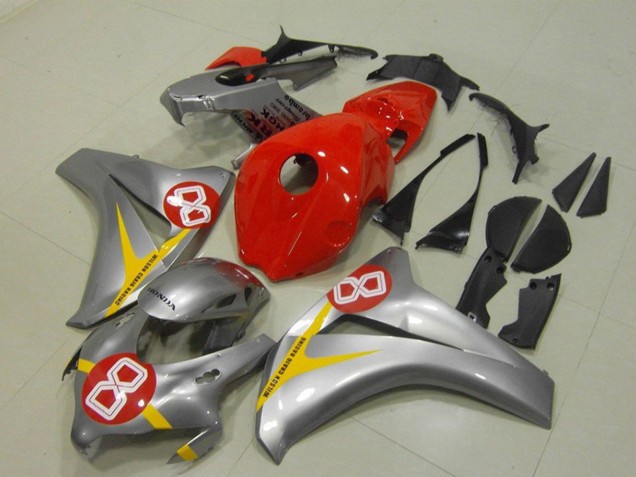 Carena Moto Honda CBR1000RR 2008-2011 - Argento Rosso Giallo 8