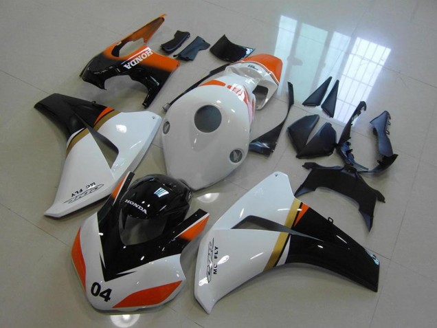 Carena Moto Honda CBR1000RR 2008-2011 - Bianco Arancia Nero Lucido Corsa