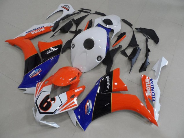 Carena Moto Honda CBR1000RR 2012-2016 - Bianco Blu Arancia Nero Lucido TT Legends 6