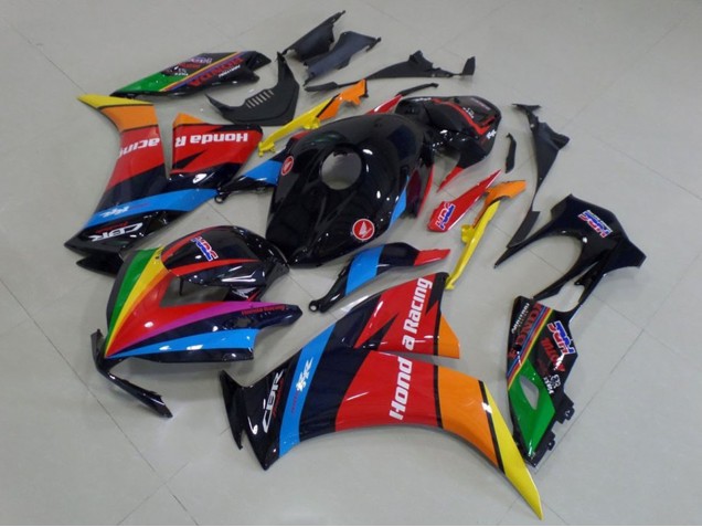 Carena Moto Honda CBR1000RR 2012-2016 - Blu Rosso Giallo Verde Nero Lucido Arcobaleno