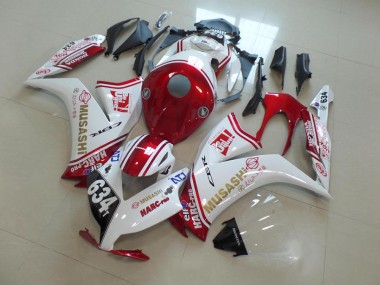 Carena Moto Honda CBR1000RR 2012-2016 - Bianco Rosso Musashi 634 Fabbrica
