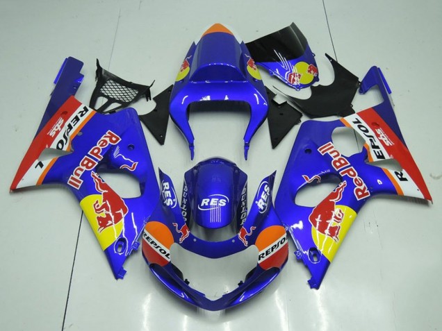 Carena Moto Suzuki GSXR 1000 2000-2002 - Blu Giallo Red Bull Repsol