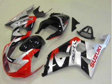 Carena Moto Suzuki GSXR 1000 2000-2002 - Argento Rosso Nero Lucido Fabbrica