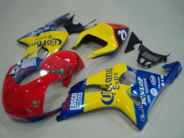 Carena Moto Suzuki GSXR 1000 2000-2002 - Giallo Rosso Blu Corona Corsa