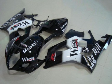 Carena Moto Suzuki GSXR 1000 2003-2004 - Nero Lucido Bianco West Rosso Fabbrica