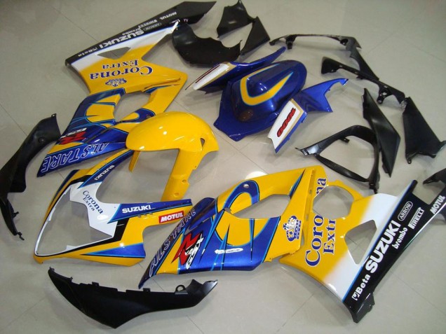 Carena Moto Suzuki GSXR 1000 2005-2006 - Giallo Bianco Nero Corona