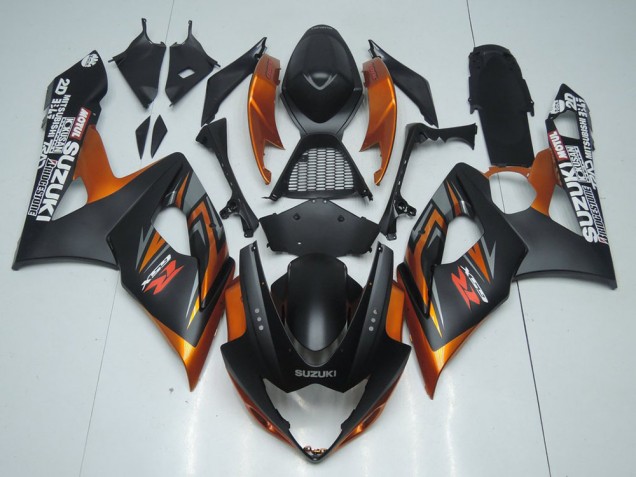 Carena Moto Suzuki GSXR 1000 2005-2006 - Nero Opaco Arancia