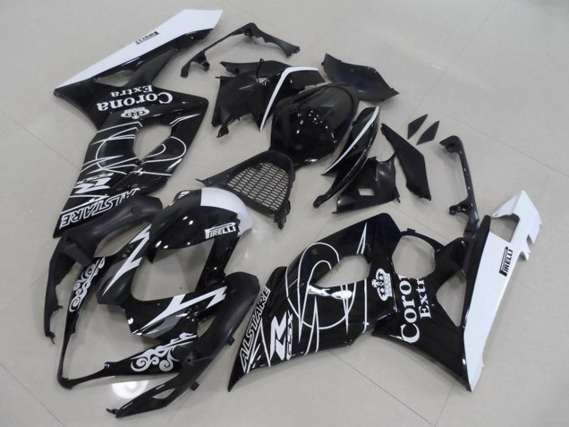 Carena Moto Suzuki GSXR 1000 2005-2006 - Nero Lucido Bianco Corona