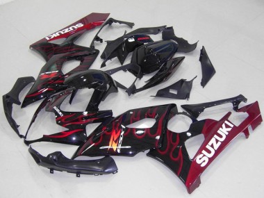 Carena Moto Suzuki GSXR 1000 2005-2006 - Nero Lucido Rosso Fiamma Fabbrica