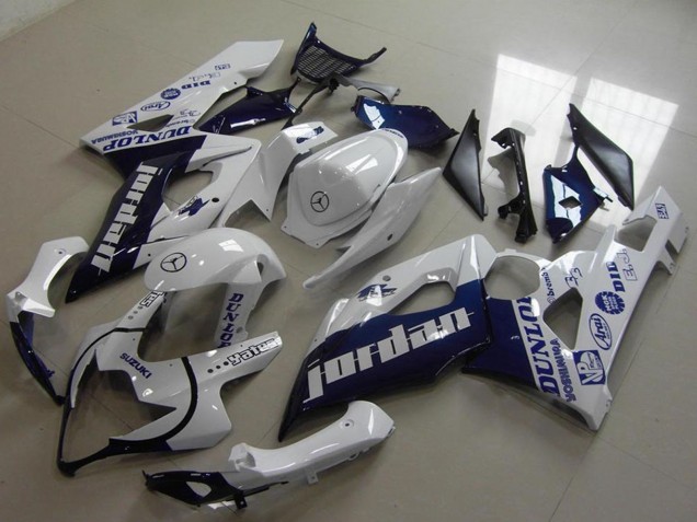 Carena Moto Suzuki GSXR 1000 2005-2006 - Bianco Blu Scuro Jordan