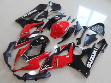 Carena Moto Suzuki GSXR 1000 2005-2006 - Rosso Nero Lucido OEM Stile Fabbrica
