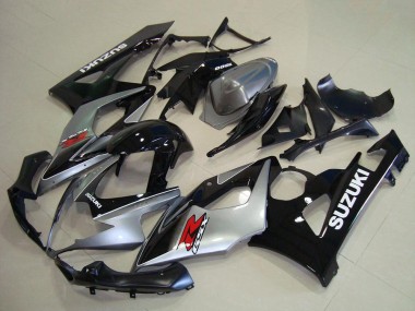 Kit Carena Moto ABS Suzuki GSXR 1000 2005-2006 - Argento Nero Rosso Fabbrica