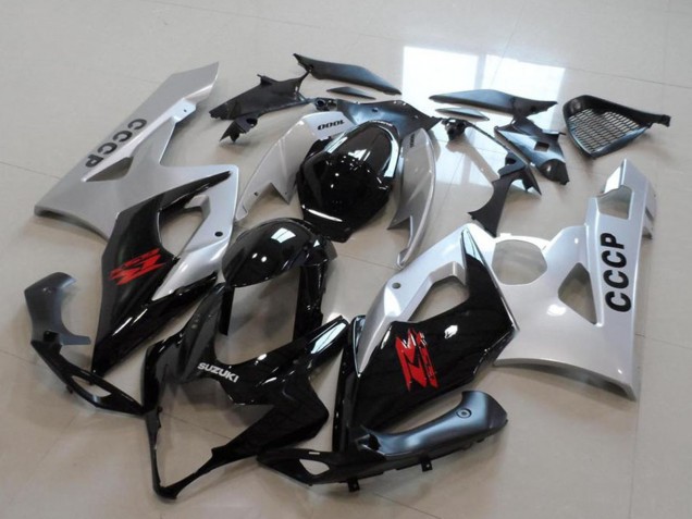 Kit Carena Moto Suzuki GSXR 1000 2005-2006 - Argento Nero Rosso