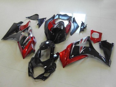 Carena Moto Suzuki GSXR 1000 2007-2008 - Rosso Nero Lucido No Decal Fabbrica