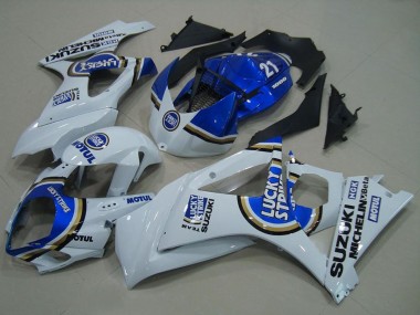 Carena Moto Suzuki GSXR 1000 2007-2008 - Bianco Blu Lucky Strike Fabbrica