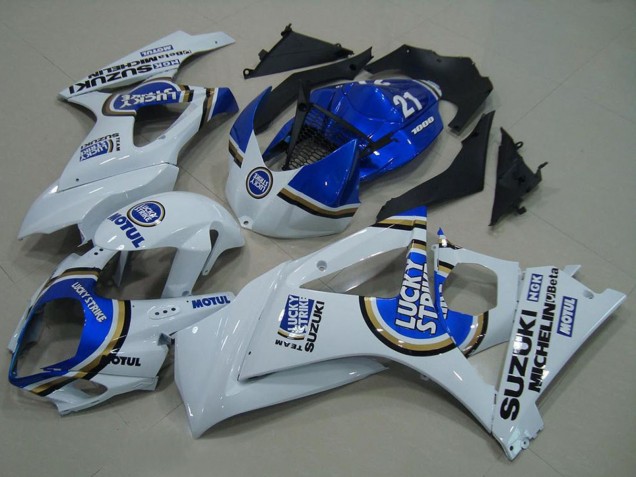 Carena Moto Suzuki GSXR 1000 2007-2008 - Bianco Blu Lucky Strike