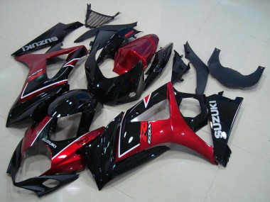 Carena Moto Suzuki GSXR 1000 2007-2008 - Rosso Nero Lucido Fabbrica