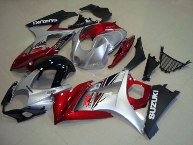 Carena Moto Suzuki GSXR 1000 2007-2008 - Rosso Argento Nero Lucido Fabbrica