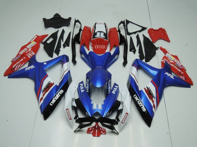 Carena Moto Suzuki GSXR 1000 2009-2016 - Blu Rosso Bianco Piaa Motul