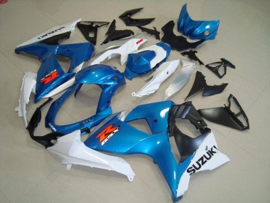 Carena Moto Suzuki GSXR 1000 2009-2016 - Azzurro Chiaro Bianco Nero OEM Stile Fabbrica