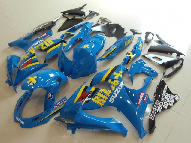 Carena Moto Suzuki GSXR 1000 2009-2016 - Blu Giallo Rizla Hopper Motul